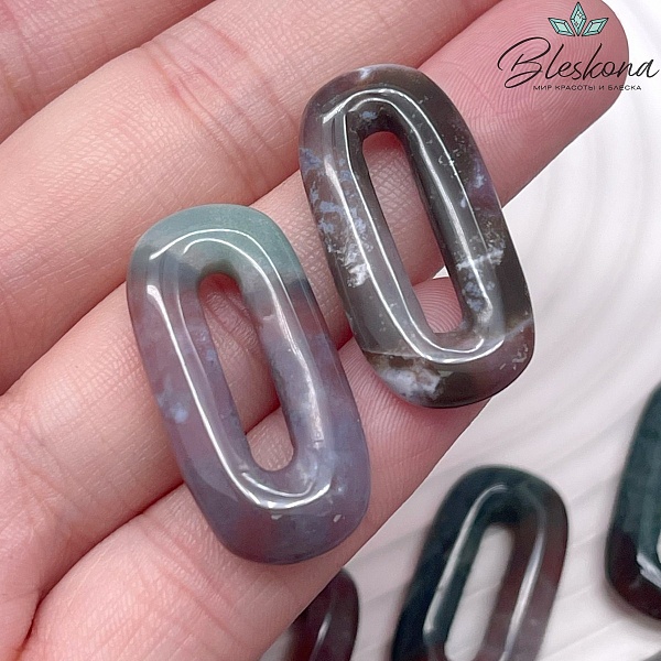 30*14 мм Подвеска овал Агат Индийсикий