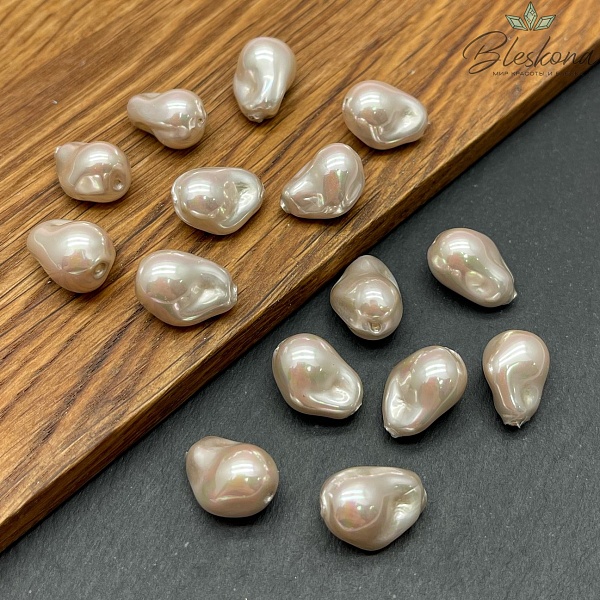 11*15 мм, Жемчуг Майорка холодный бежевый штучно