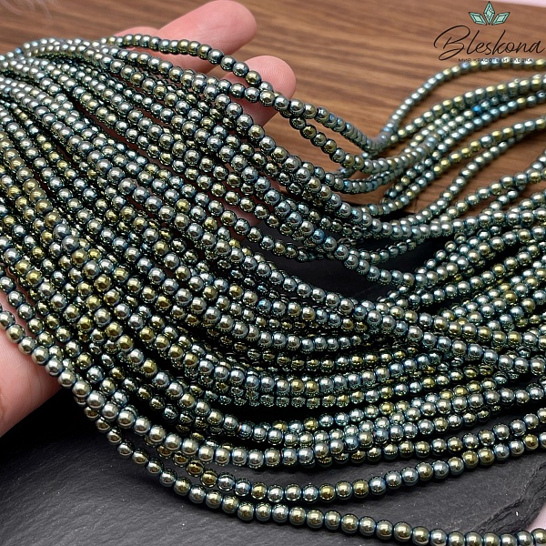 3,5 мм Гематин имитация хамелеон зеленый