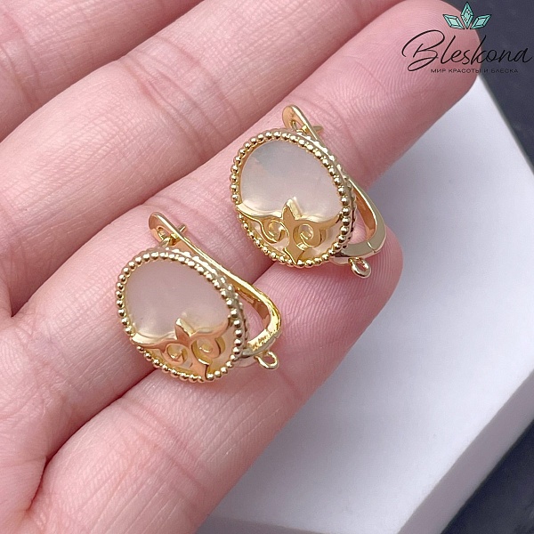 19*15 мм Цвет золото, Швензы Этно перламутр 