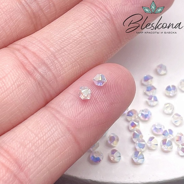 5328 Xilion Bicone 3mm Crystal AB 2X уп. 20шт.