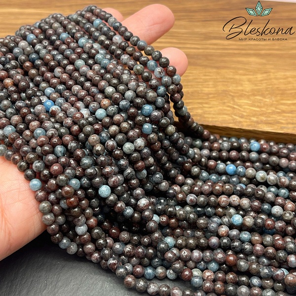 Кварцит коричнево-синий (облагороженный) 4 мм