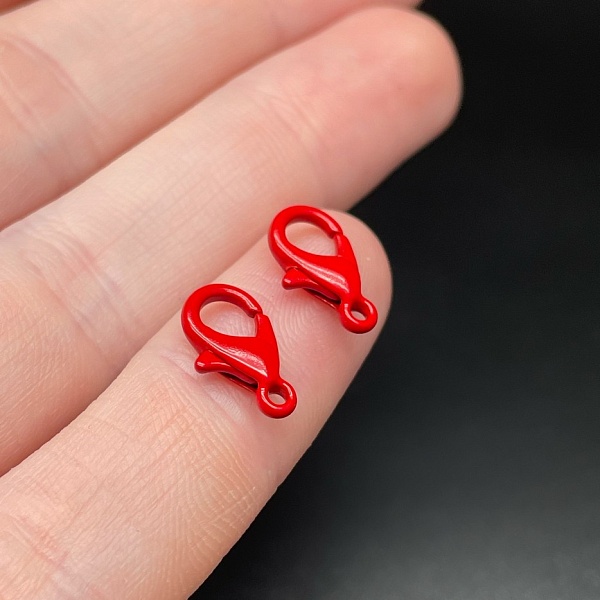 12 мм , Замок круглый  красная эмаль