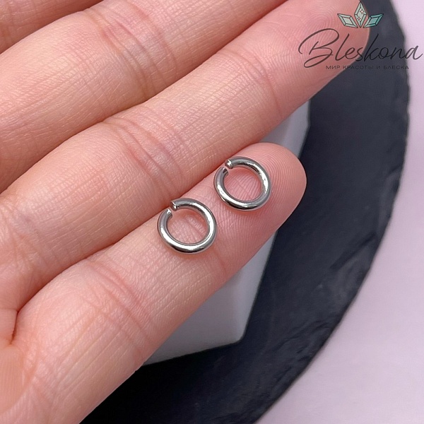 8*1,5 мм Цвет серебро, Колечки разъемные уп. 1 гр