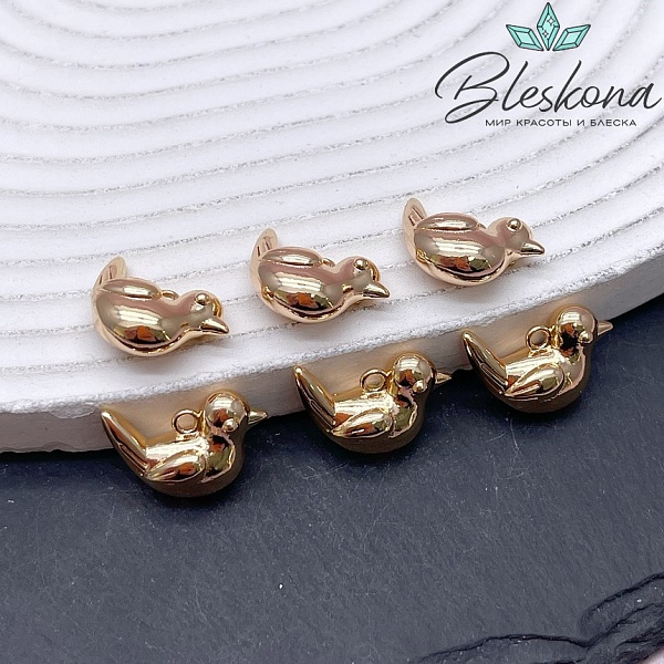 11,9*17,6 мм Цвет золото, Подвеска Птичка