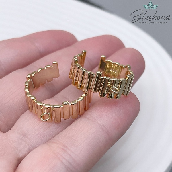 20мм, Цвет золото, Основа для колец Люкс №1