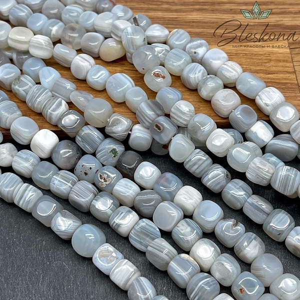 Агат куб фриформ 8-9 мм