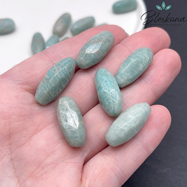 Амазонит овал огранка (22-24)*(8-10) мм штучно