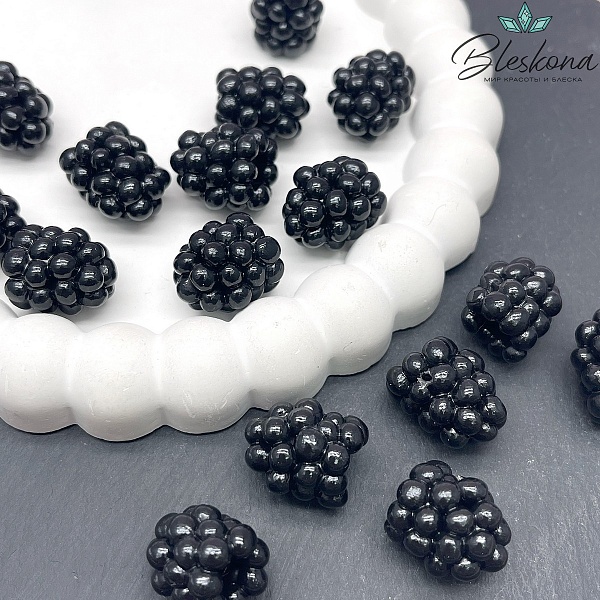 17*15 мм, Подвеска  Ежевика глянцевая