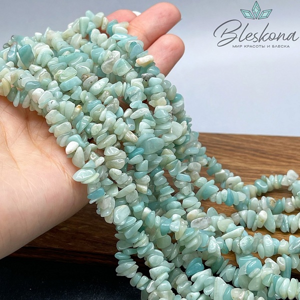 Крошка Амазонит №3 ширина бусин ~ 7-9 мм