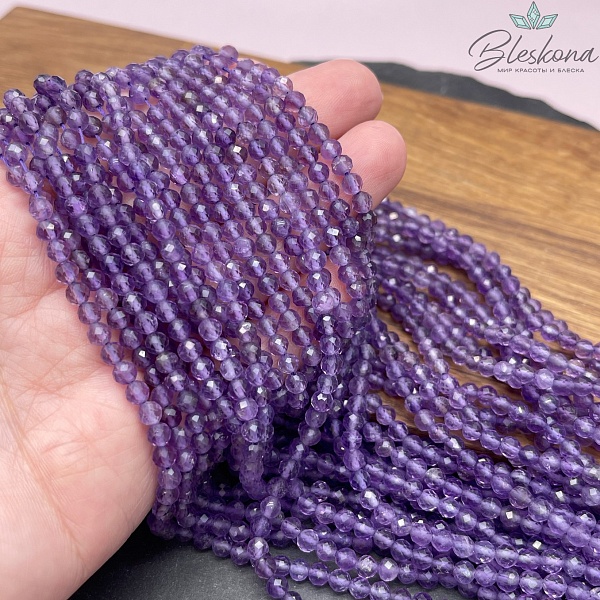 Аметист алмазная огранка №4 4 мм