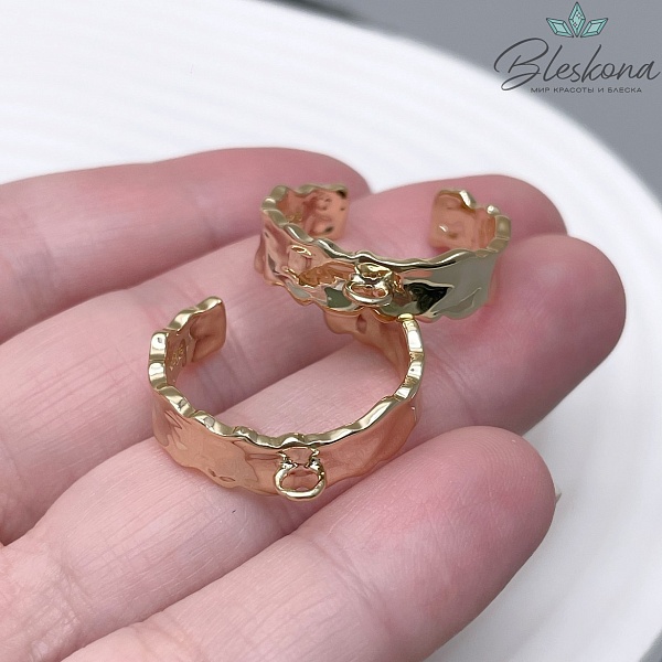 20мм, Цвет золото, Основа для колец Люкс №2