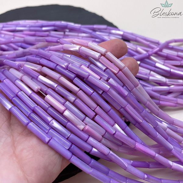 Перламутр фиолетовый трубочки 13*4мм 