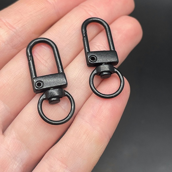 12*33,5мм , Замок крупный черная эмаль 