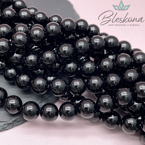 Агат черный 12 мм 