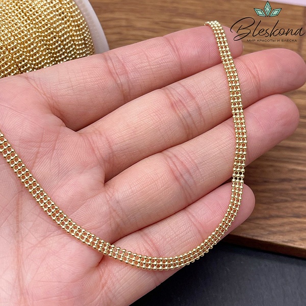 Цепь №130-1 цвет золото 3,5*2,2 мм 