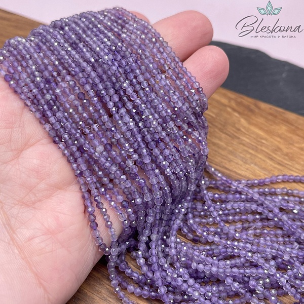 Аметист алмазная огранка №3 2,5 мм
