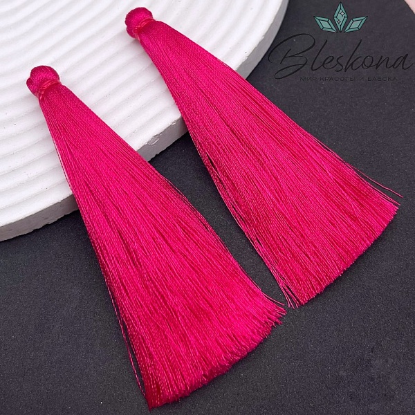 Кисть вискозный шелк Малиновая 9см/8мм