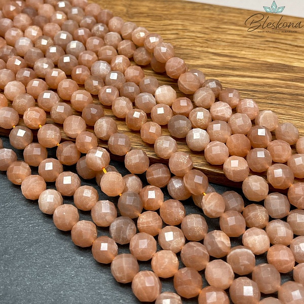 Солнечный камень алмазная огранка 9,5 мм