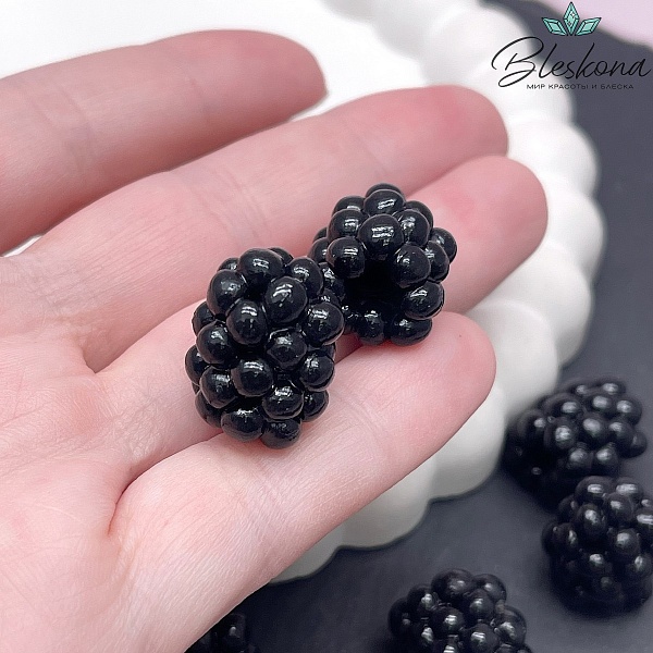 17*15 мм, Подвеска  Ежевика глянцевая