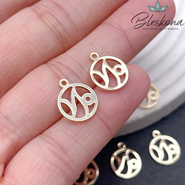 13*11 мм Цвет золото, Подвеска Козерог