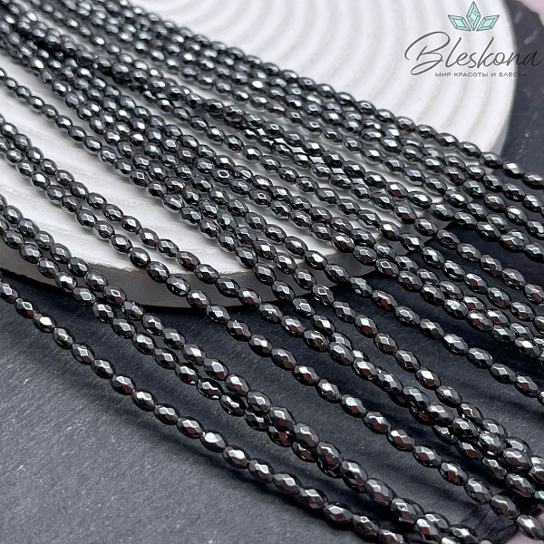 4*3 мм Гематин имитация, Рис огранка DD-8-1