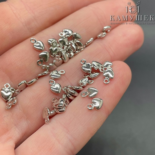 6,5*4,5 мм Цвет золото, Подвеска сердце мини