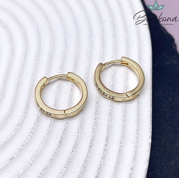 18мм Цвет позолота, Швензы Конго цирконы квадрат Люкс