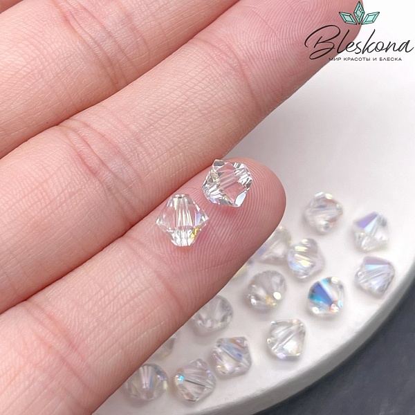 5328 Xilion Bicone 6 mm Crystal Aurore Boreale уп. 10шт