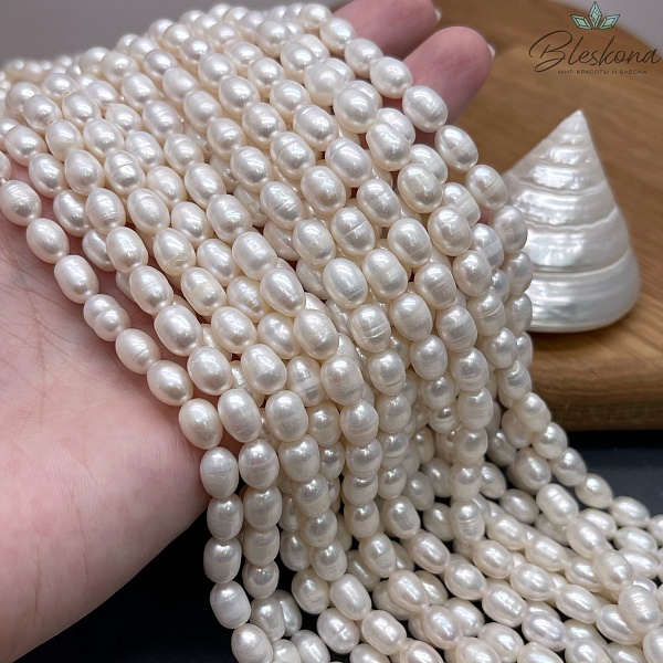 Жемчуг рис белый №1 6-6,5 мм