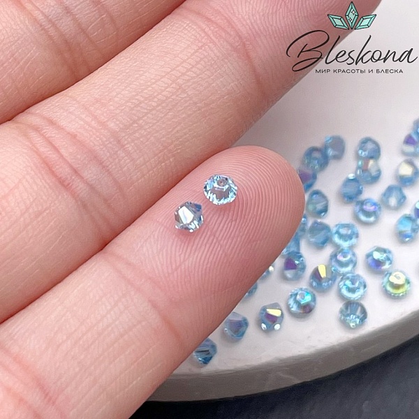 5328 Xilion Bicone 3mm Aquamarine AB уп. 20шт.