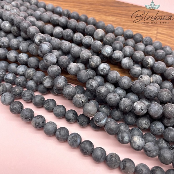 Ларвикит (Лабрадорит) шар матовый 8,5 мм