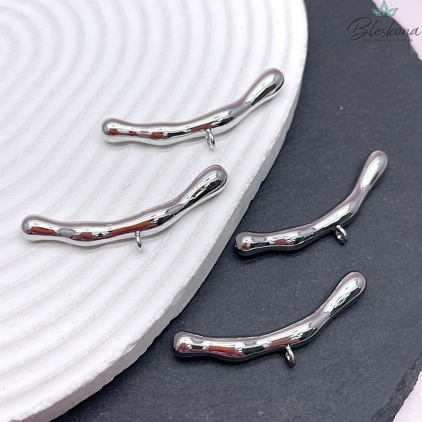 45*6 мм Цвет серебро, Бейл трубочка разъемное кольцо