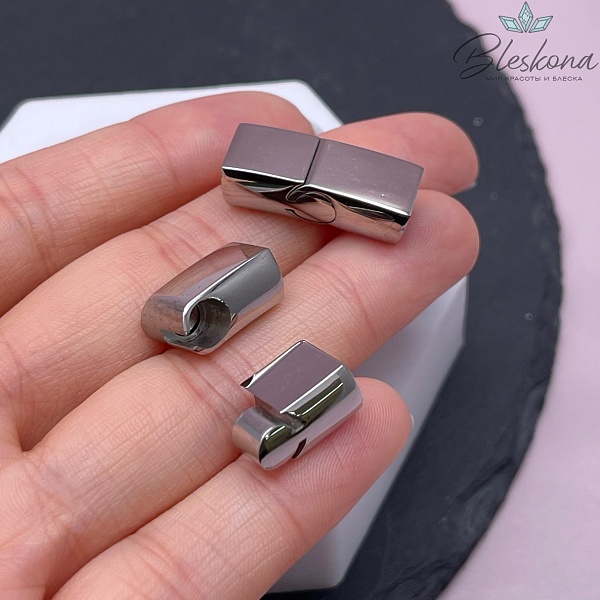 23,5*10 мм Цвет серебро, Замок магнитный 