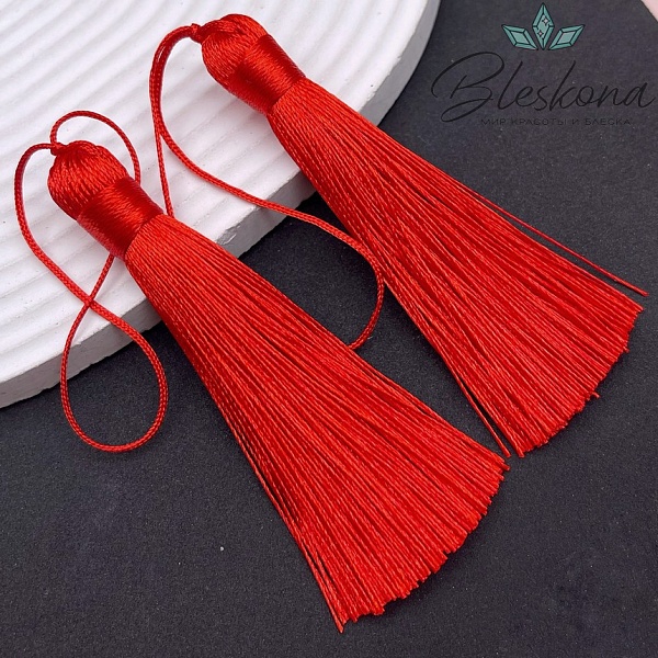 Кисть вискозный шелк Красная 8,5см/11мм