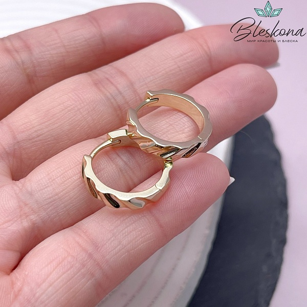 18мм Цвет золото, Швензы бублик Резные Конго Люкс