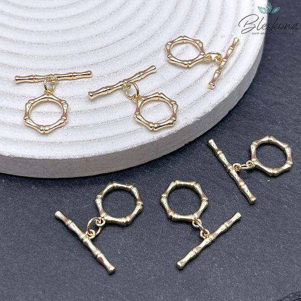 13 мм Цвет золото, Замок Тогл косточки