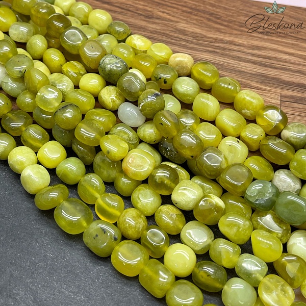 Серпентин желтый (змеевик) галтовка (12-14)*(10-12) мм