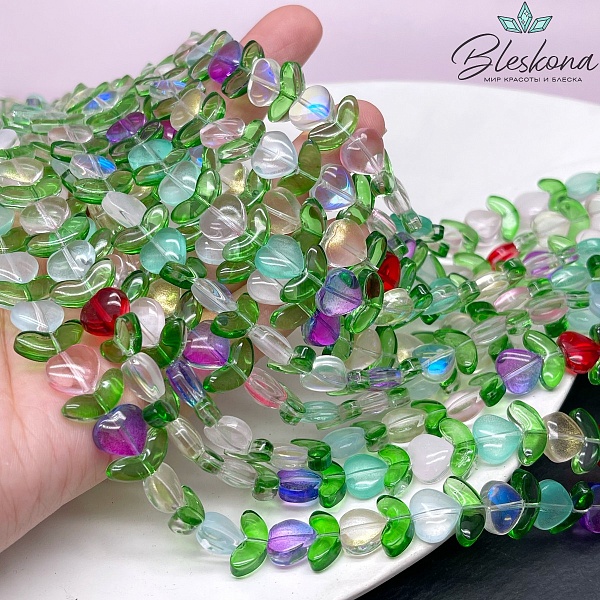 15*13 мм Бусина тюльпан в форме сердца микс