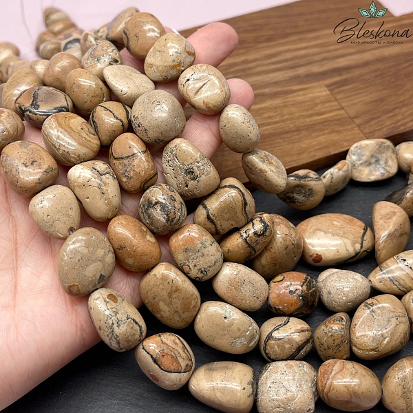 Яшма пейзажная галтовка фриформ (11-20)*(11-15) мм