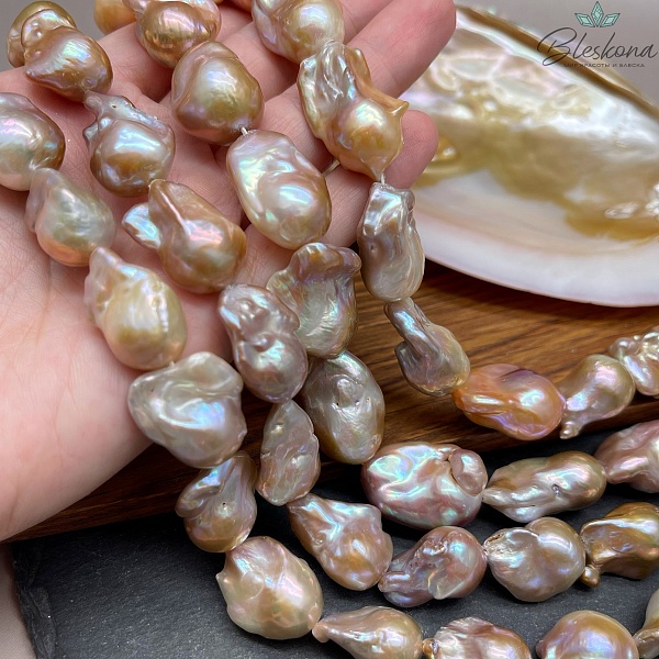 Жемчуг Барокко крупный фиолетовый ~ (20-25)*(12-15) мм 