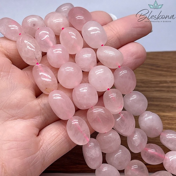 Розовый кварц галтовка №1 13-16 мм