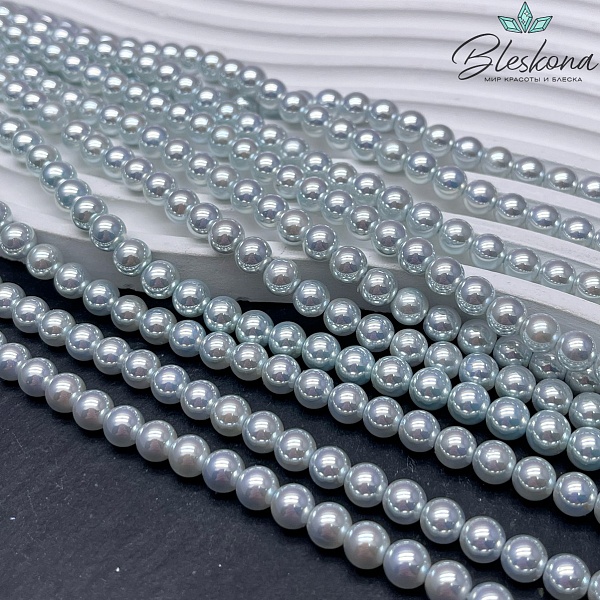 Жемчуг Майорка цвет светло-голубой 6 мм