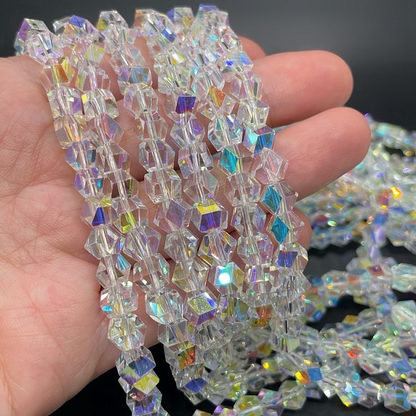 8 мм Стекло Lux, многоугольник, цвет AB