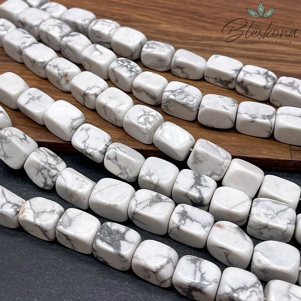 Магнезит (Говлит) прямоугольник фриформ 15*10 мм