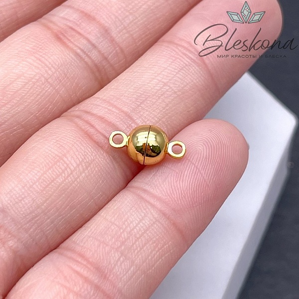 ⌀6*11,5мм Замок Магнитный Шар,цвет золото Люкс 