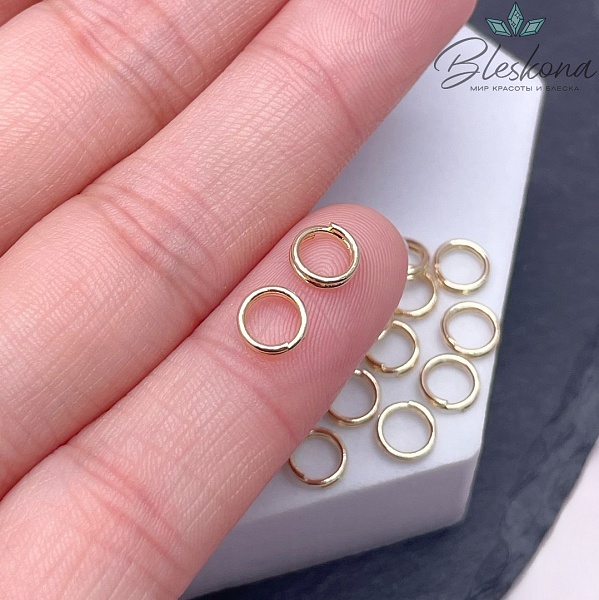 6*1,5 мм Цвет золото, Колечки двойные уп. 1гр. Люкс GK939,Q050016-1 (CC273)