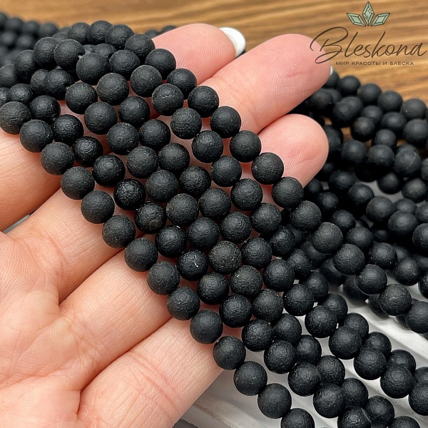 Агат черный в термической обработке 6 мм