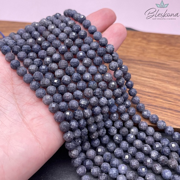 Сапфировый корунд алмазная огранка 6 мм