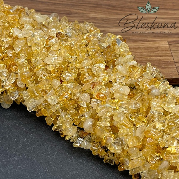 Крошка Цитрин ширина бусин ~ 7-11 мм